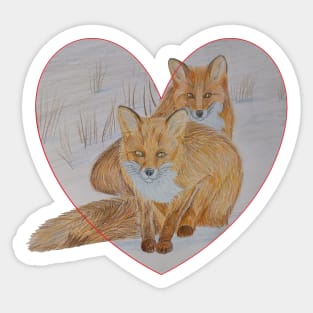 Foxes Sticker